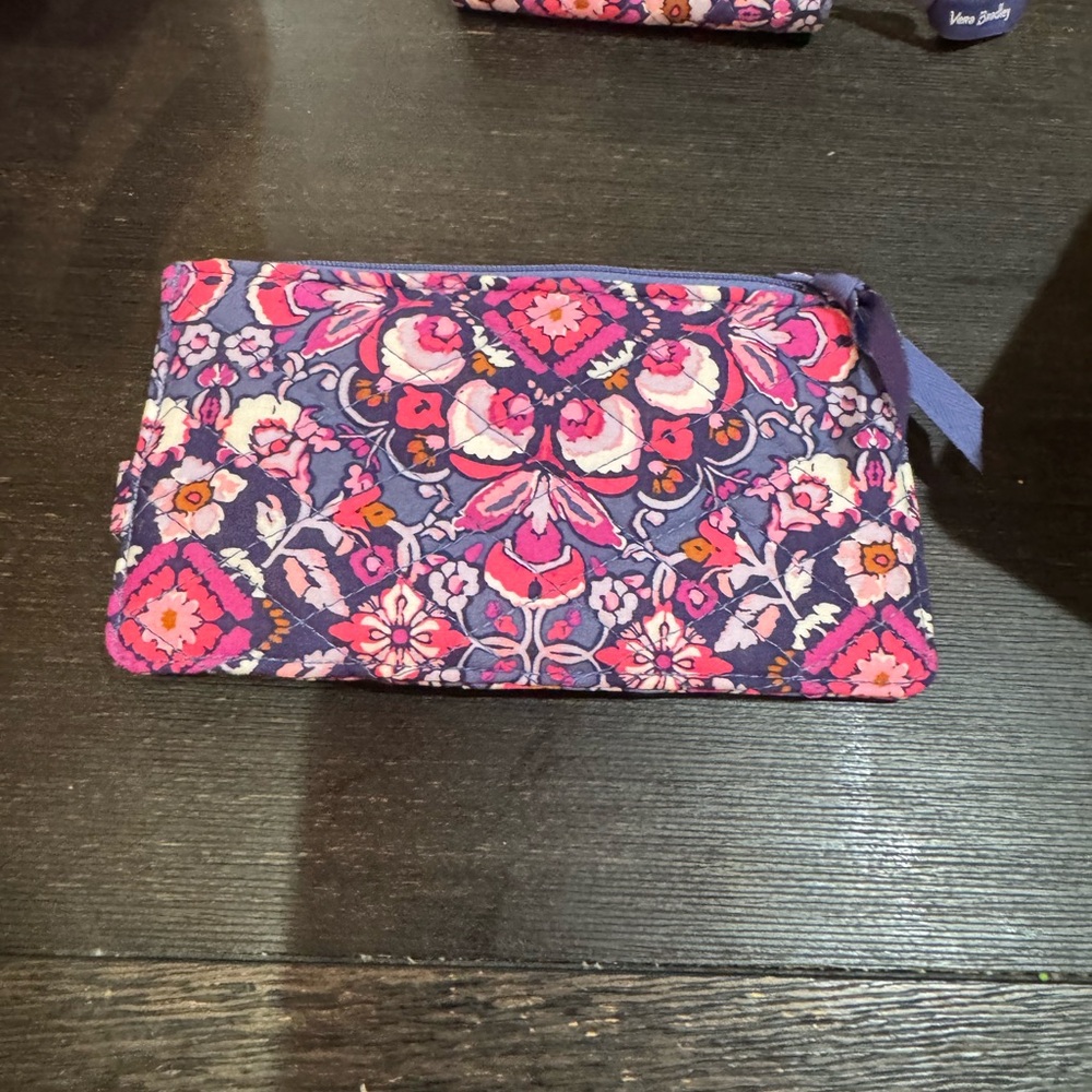 Vera Bradley Pink and Purple Floral Pouch